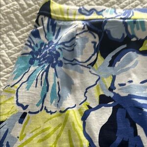 Floral Skirt with Blue and Yellow Accents